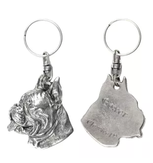 Boxer, German Boxer I - Silver-plated dog pendant, handbag decoration, backpack pendant by Art-Dog brand