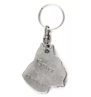 Boxer, German Boxer I - Silver-plated dog pendant, handbag decoration, backpack pendant by Art-Dog brand