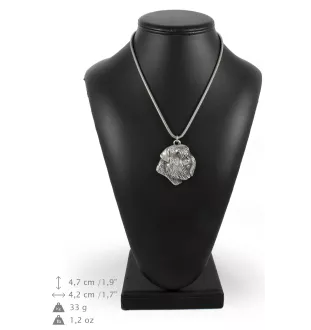 Flandrischer Treibhund, Bouvier des Flandres - Hundehalsband, einzigartiger Schmuck für den Hundefan, einzigartiger Kreuzotter-Anhänger der Marke Art-Dog