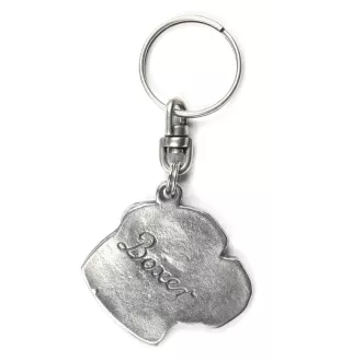 Boxer III - Pendentif chien argenté, décoration de sac à main, pendentif sac à dos par la marque Art-Dog