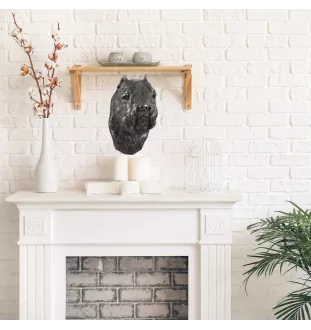Flandrischer Treibhund, Bouvier des Flandres - Hundestatue, hängende Büste, einzigartige Dekoration für Hundeliebhaber der Marke Art-Dog