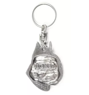 Boxer II - Pendentif chien argenté, décoration de sac à main, pendentif sac à dos par la marque Art-Dog