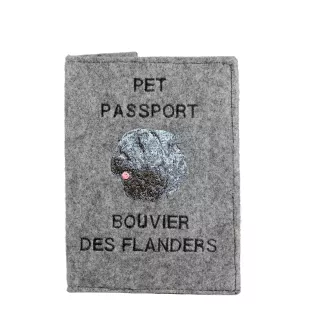 Bouvier des Flandres, Flanders Cattle Dog - Dog passport case, document case, gift for the traveller from the Art-Dog brand