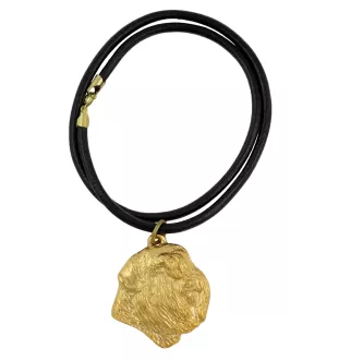 Bouvier des Flandres - Collier pour chien, pendentif plaqué or pour fan de chien, bijoux uniques de la marque Art-Dog