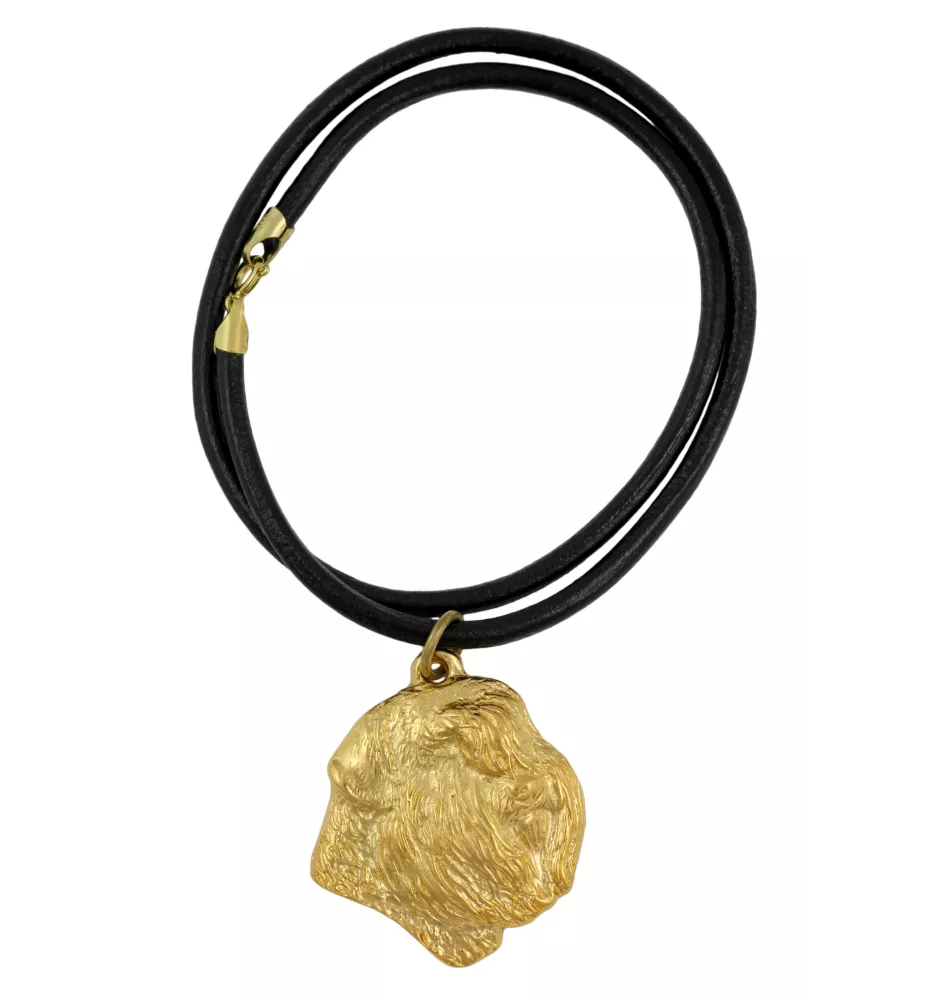 Bouvier des Flandres - Collier pour chien, pendentif plaqué or pour fan de chien, bijoux uniques de la marque Art-Dog