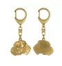 Boxer, German Boxer III - Gilded key ring with dog, handbag decoration, luxury accessory by Art-Dog brand