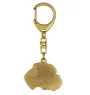 Boxer, German Boxer III - Gilded key ring with dog, handbag decoration, luxury accessory by Art-Dog brand