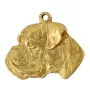 Boxer III - Porte-clés doré avec chien, décoration de sac à main, accessoire de luxe de la marque Art-Dog