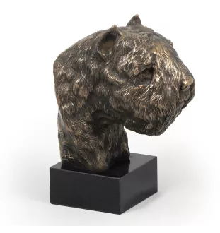Bouvier des Flandres, Flanders Cattle Dog - Dog statue, bust on stone base, sculpture, trophy for dog show by Art-Dog brand