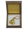 Boxer, German Boxer I - Gilded key ring with dog in gift box, handbag decoration, luxury accessory by Art-Dog brand