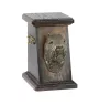Bouvier des Flandres, Flanders Cattle Dog - urn for dog ashes, elegant urn with a statue, commemorative urn with a bust of a dog by Art-Dog brand