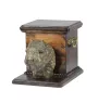 Bouvier des Flandres, Flanders Cattle Dog - urn for dog ashes with a statuette, elegant urn for a dog, unique urn with a bust of a dog by Art-Dog brand