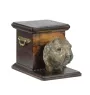 Bouvier des Flandres, Flanders Cattle Dog - urn for dog ashes with a statuette, elegant urn for a dog, unique urn with a bust of a dog by Art-Dog brand