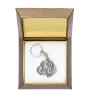 Boxer, German Boxer III - Silver-plated pendant with a dog in a decorative box, handbag decoration, backpack pendant by Art-Dog brand