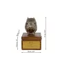 Bouvier des Flandres, Flanders Cattle Dog - urn for dog ashes with a statuette, small urn for a dog, personalized urn with a bust of a dog by Art-Dog brand