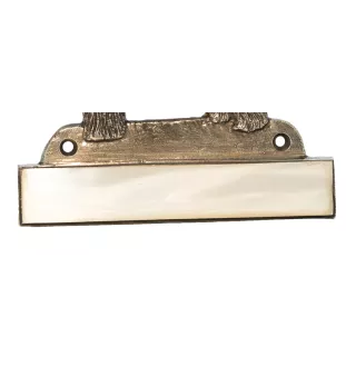 Bouvier des Flandres - plaque d'adresse avec chien, plaque de nom en laiton, plaque de porte personnalisée avec le nom de la marque Art-Dog