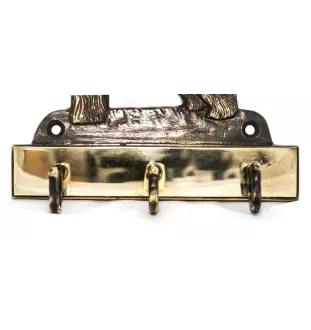 Flandrischer Treibhund, Bouvier des Flandres - Schlüsselhalter mit Hund, Messinggriff für Hundezubehör, elegante Dekoration für den Flur der Marke Art-Dog