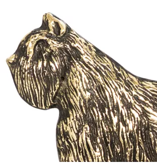 Flandrischer Treibhund, Bouvier des Flandres - Schlüsselhalter mit Hund, Messinggriff für Hundezubehör, elegante Dekoration für den Flur der Marke Art-Dog