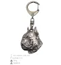 Boxer II - Porte-clés argenté avec un chien dans une boîte cadeau, décoration de sac à main, pendentif de sac à dos par la marque Art-Dog