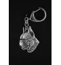 Boxer, German Boxer II - Silver-plated key ring with a dog in a gift box, handbag decoration, backpack pendant by Art-Dog brand