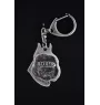 Boxer II - Porte-clés argenté avec un chien dans une boîte cadeau, décoration de sac à main, pendentif de sac à dos par la marque Art-Dog