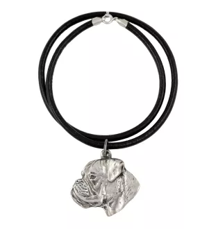Boxer, German Boxer III - Necklace with dog, silver-plated pendant for dog fan, unique jewelry by Art-Dog brand