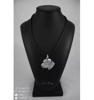Boxer III - collier avec un chien, pendentif en plaqué argent pour les fans de chiens, bijoux uniques de la marque Art-Dog