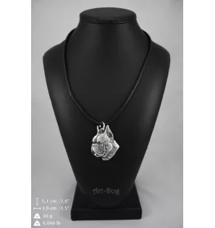 Boxer II - collier avec un chien, pendentif en plaqué argent pour les fans de chiens, bijoux uniques de la marque Art-Dog