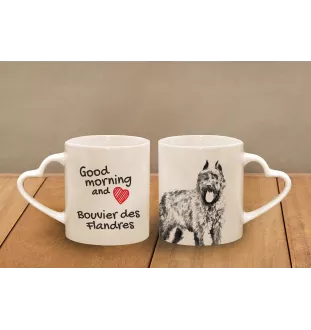 Bouvier kubek z psem good morning serce Art-Dog