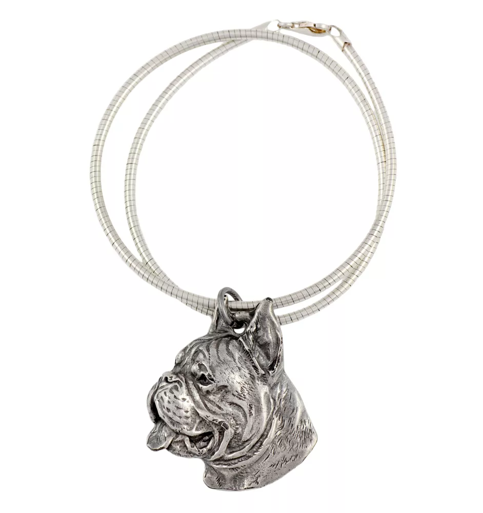 Boxer, German Boxer I - Dog necklace, unique jewellery for the dog fan, unique adder pendant by Art-Dog brand