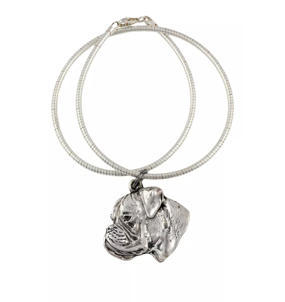 Boxer, Deutscher Boxer III - Hundehalsband, einzigartiger Schmuck für den Hundefan, einzigartiger Kreuzotter-Anhänger der Marke Art-Dog