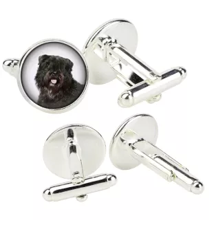 Bouvier des Flandres - Boutons de manchette dans une boîte, bijoux faits à la main, produit de la marque Art-Dog