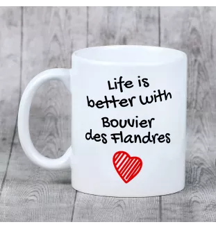 Flandrischer Treibhund, Bouvier des Flandres - Tasse mit Hund, Tasse mit Bild, personalisiertes Geschenk der Marke Art-Dog
