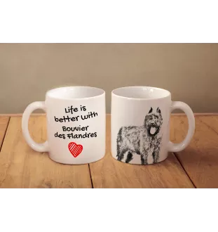 Flandrischer Treibhund, Bouvier des Flandres - Tasse mit Hund, Tasse mit Bild, personalisiertes Geschenk der Marke Art-Dog