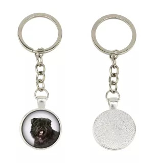 Flandrischer Treibhund, Bouvier des Flandres - Schlüsselanhänger in einer Box, eigenes Foto, Schlüsselanhänger der Marke Art-Dog