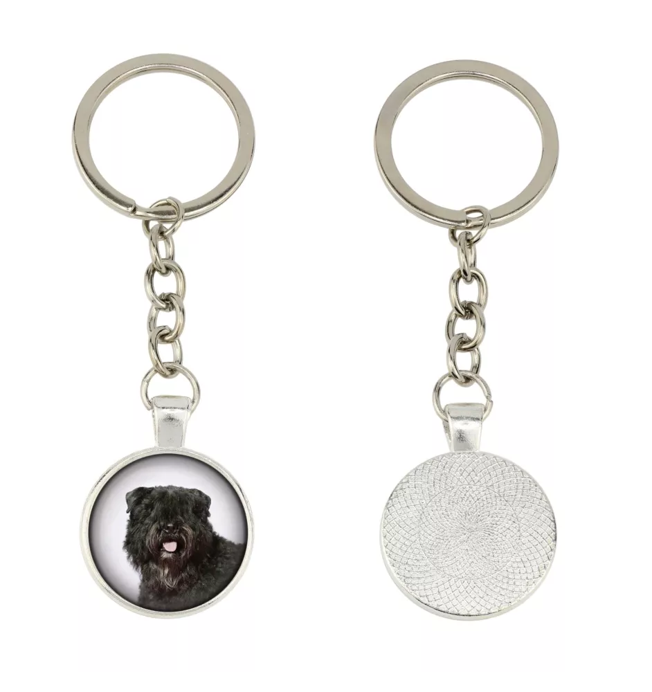 Flandrischer Treibhund, Bouvier des Flandres - Schlüsselanhänger in einer Box, eigenes Foto, Schlüsselanhänger der Marke Art-Dog