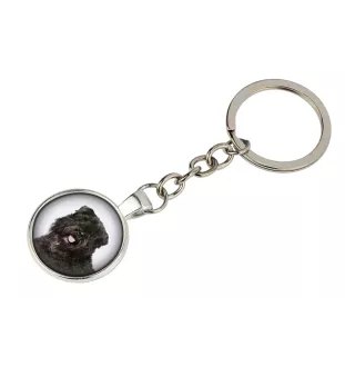 Bouvier des Flandres, Flanders Cattle Dog - keychain in a box, own photo, keychain pendant from Art-Dog brand