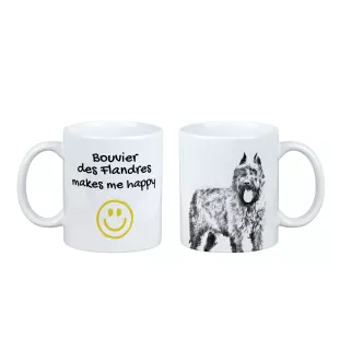 Flandrischer Treibhund, Bouvier des Flandres - Tasse mit Hund, fröhliche Tasse für Hundeliebhaber, personalisiertes Geschenk der Marke Art-Dog