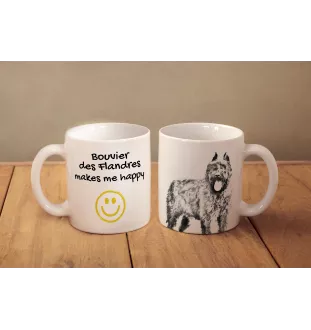 Bouvier des Flandres, Flanders Cattle Dog - cup with a dog, cheerful cup for a dog lover, personalized gift from the Art-Dog brand