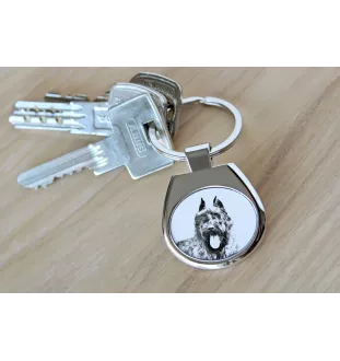 Bouvier des Flandres, Flanders Cattle Dog - keychain with a dog, keychain with a print, personalized pendant from the Art-Dog brand