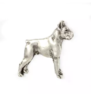 Boxer II - Collier pour chien, pendentif plaqué argent pour l'amoureux des chiens, bijoux subtils par Art-Dog