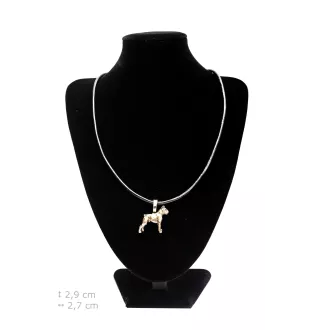 Boxer II - Collier pour chien, pendentif plaqué argent pour l'amoureux des chiens, bijoux subtils par Art-Dog