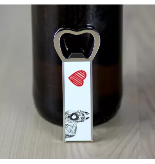 Bouvier des Flandres, Flanders Cattle Dog - bottle opener with a dog, personalized fridge opener, unique gift for a man by Art-Dog brand