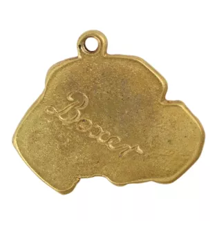 Boxer III - Collier de chien dans une boîte cadeau, pendentif plaqué or pour les fans de chiens, bijoux remarquables par Art-Dog