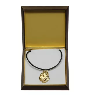 Boxer, German Boxer II - Dog necklace in gift box, gold-plated pendant for dog fan, striking jewellery by Art-Dog