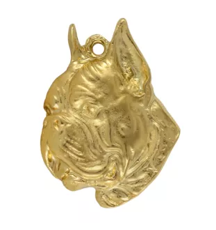 Boxer, German Boxer II - Dog necklace in gift box, gold-plated pendant for dog fan, striking jewellery by Art-Dog