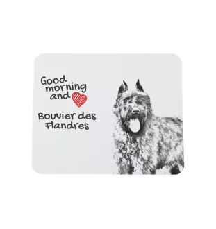 Bouvier des Flandres, Flanders Cattle Dog - mouse pad with print, personalized dog-themed mouse pad, unique gadget for an office worker by Art-Dog brand