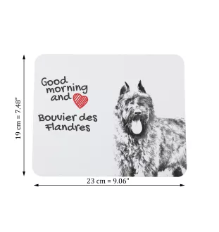 Bouvier des Flandres - tapis de souris personnalisé avec impression, tapis de souris personnalisé avec chien, accessoire unique pour employé de bureau de la marque Art-Dog