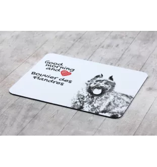 Flandrischer Treibhund, Bouvier des Flandres - Mauspad mit Druck, personalisiertes Mauspad mit Hund, einzigartiges Gadget für Büroangestellte von Art-Dog.