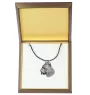 Boxer I - Collier de chien dans une boîte cadeau, médaillon argenté pour fan de chien, pendentif remarquable de la marque Art-Dog
